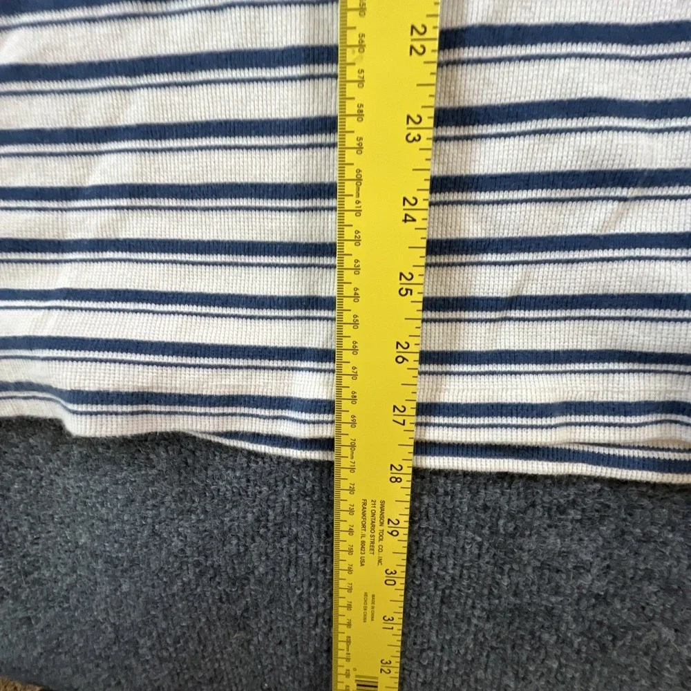 VTG Polo By‎ Ralph Lauren Men's XL White & Blue Striped Short Sleeve Shirt ECU